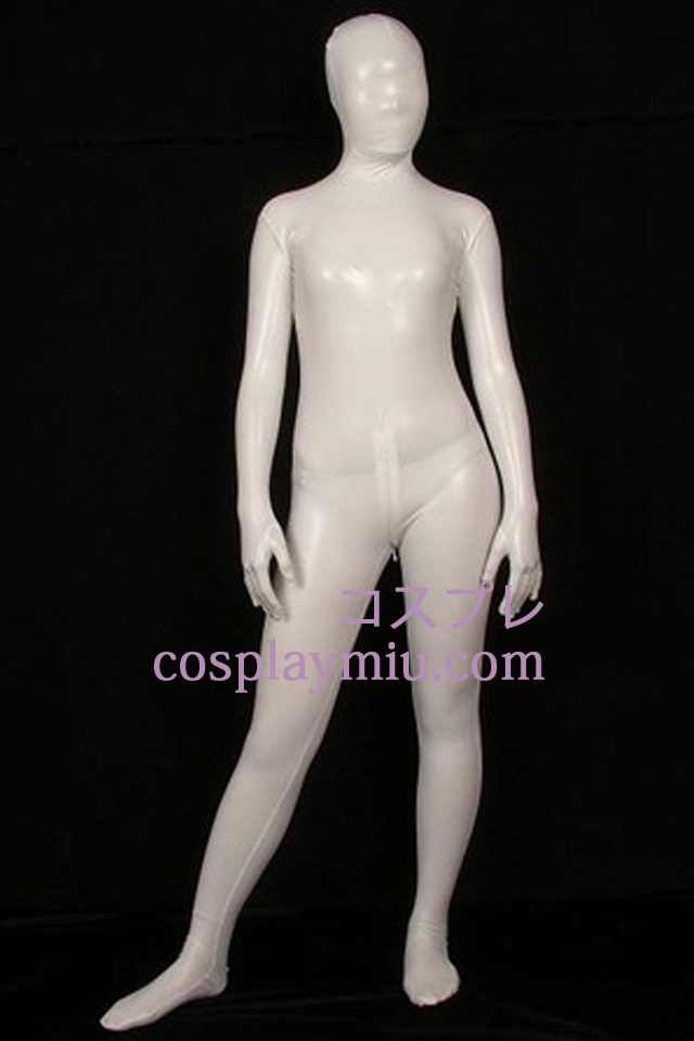 Vit PVC Full Body Unisex Zentai Suit