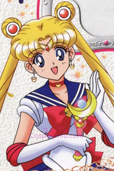 Sailor Moon Tsukino Usagi Long Cosplay peruk
